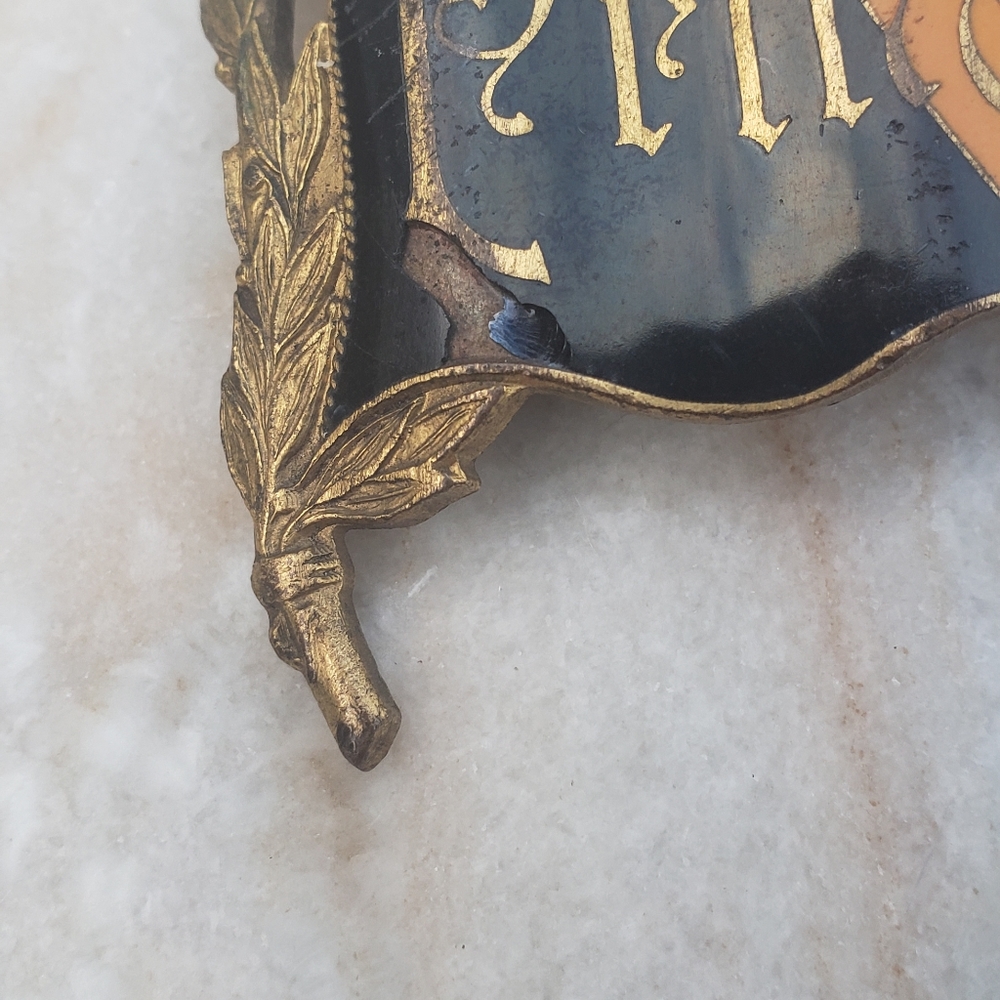 Victorian Era Princeton Penant Enamel Brooch - Picture 5 of 13